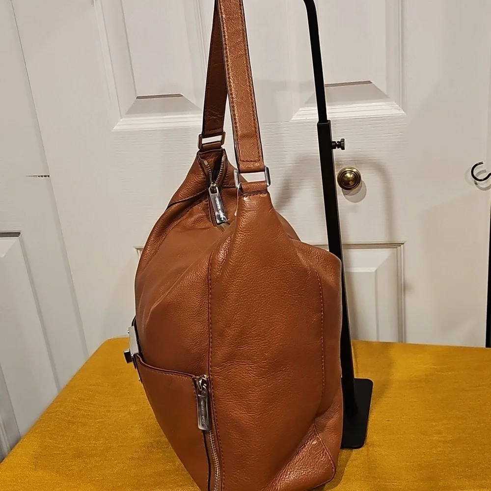 Michael Kors Sloane Leather Hobo Bag In Luggage Brown EUC